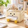 Multifunctional Desktop Organizer for Office and Home – Cute Beige