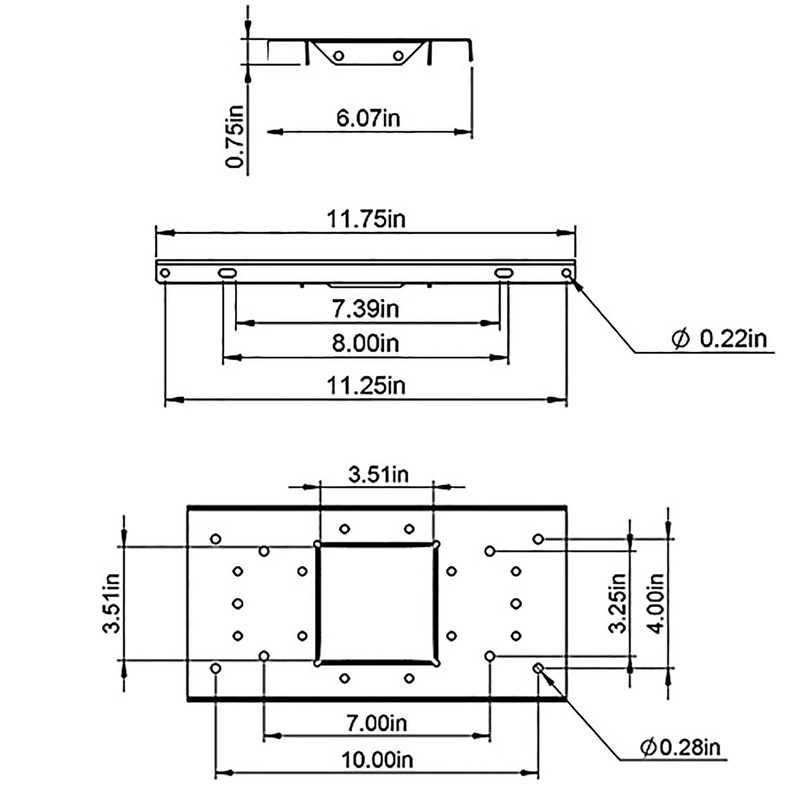 Architectural Mailboxes UMBS0B06AM Mounting Board, Steel Accessory, No Size, Black