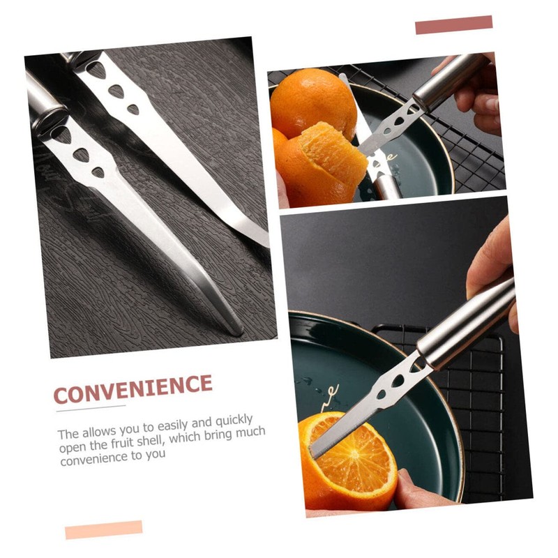 STOBAZA 4 Pack Stainless Steel Orange Peelers Easy to Use