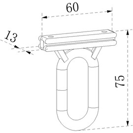 Megashopitalia Pair of Spare Parts Eyelets for Awning with Fall PVC Complete with Screws White