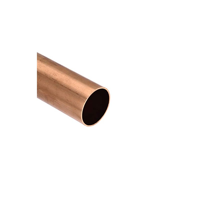 sourcing map Copper Round Tube, 27mm OD 1mm Wall Thickness