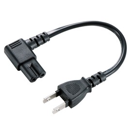 Sanwa Supply KB-DM2L-02 Power Cord (2P / L-Type Connector) 0.2m