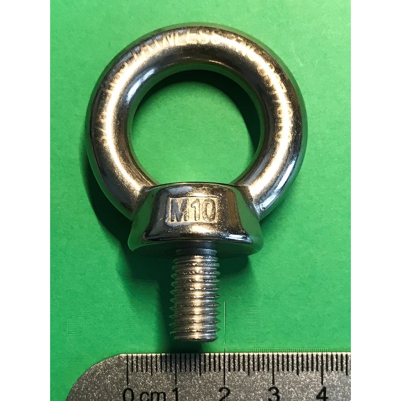 Stainless Steel 316 Lifting Eye Bolt 10mm M10 Marine Grade