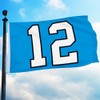 3ply Double Sided - 12TH Man Light Blue Flag Banner