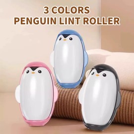 VARKAGE 3 Stück Fusselrolle Wiederverwendbar Abwaschbar,Pinguin Reusable Lint Roller, Fusselrolle Tierhaare, Fusselrolle Kleidung, Hair Remover Roller, Fusselentferner Kleidung