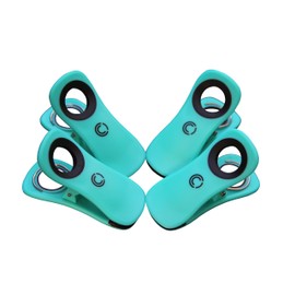Beach Towel Clips for Pool Chairs, Beach Chairs and Cruise Ship are Vacation Essentials - 3” No Rust Stainless Steel, Premium Durability and Unmatched Quality Keeps Towel From Blowing Away (Turquoise)