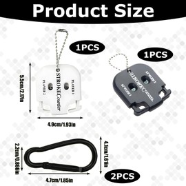afhgdjr Pack of 2 Golf Result Counters, Scorer Counters, Divot Tool, Golf Indicator, Disc Golf Impact Counter, Hand Counter for Players, We Also Insert 2 Carabiners (Black and White)