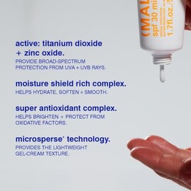 Malin and Goetz Protector Solar Mineral SPF 30 - Protector Solar Hidratante para Rostro y Cuerpo - Hidratante Facial con Manteca de Karité - 50 ml