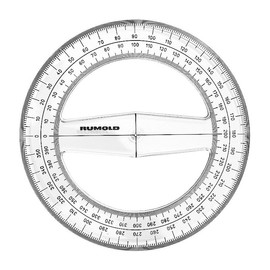 Rumold 313.202 VollkreisWinkelmesser, 400 GON-Teilung, 15cm Durchmesser, Transparent