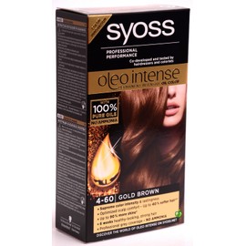 Syoss Oleo Intense Hair Color Dye 100% Pure Oils 0% Amonia 4-60 Gold Brown
