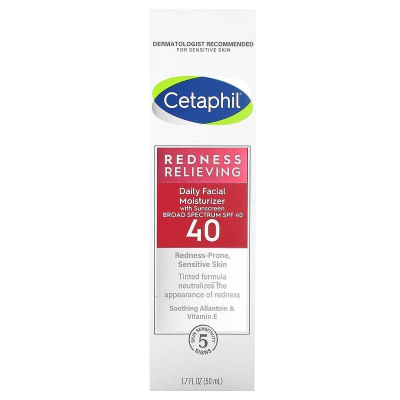 Cetaphil Redness Relieving, Daily Facial Moisturizer with Sunscreen, SPF 40,