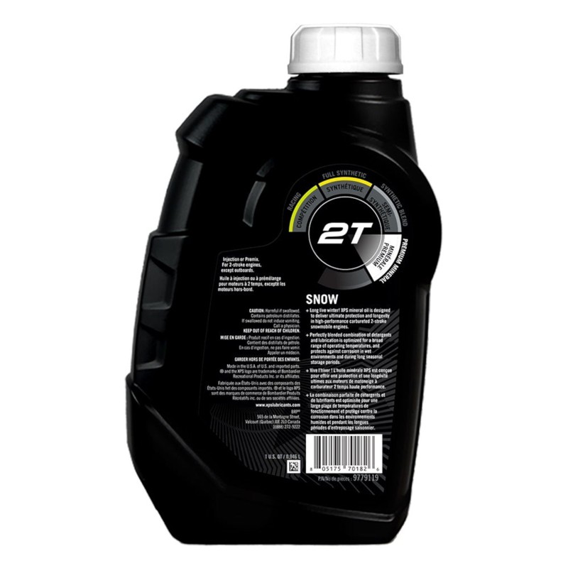 Ski-Doo OEM 2-Stroke XPS Mineral Oil 1 Quart, 9779119