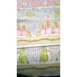 Red Rooster Fabric Red Rooster "Dashing Thru the Snow" 3 Pc Sampler Snowmen Angels $2.95