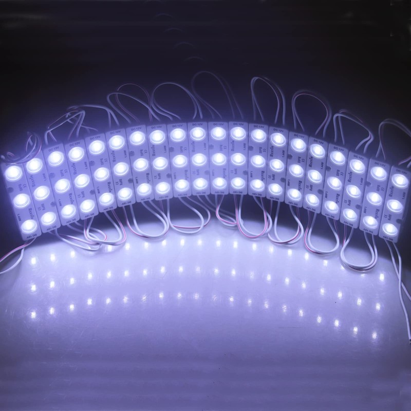 REXTiN 200pcs 3 LED Sign storefront Lights Module White Super