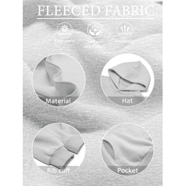 ATHMILE Womens Crewneck Sweatshirts Pullover Cute Oversized Y2k Fall Airport Outfits 2024 Hoodies Fleece Long Sleeve Tops Loose Fit Fashion Clothes Tops Grey