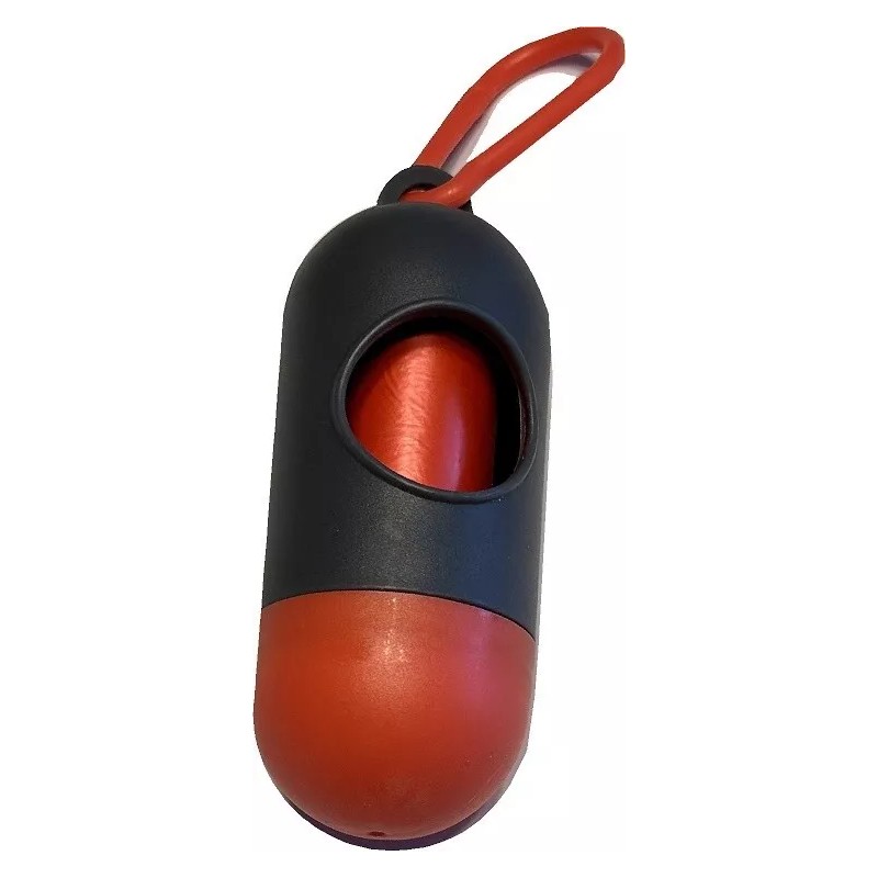 HappiTimz Dog Poop Bag Dispenser - With Bags - Red