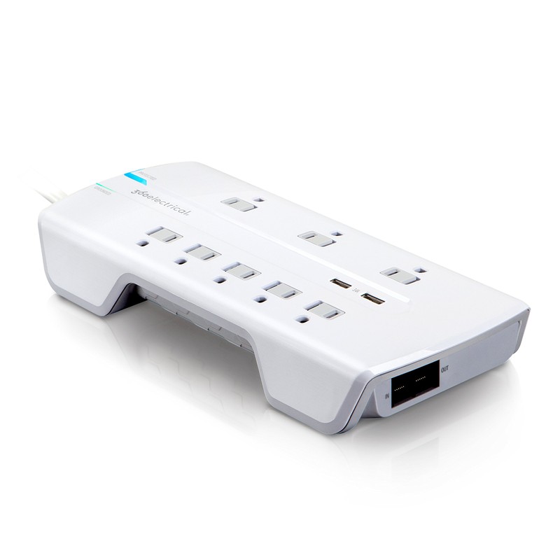 360 Electrical 360550 Visionary3.4 Surge Protector with 8 Outlets, Combo