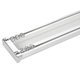 ZSHINE Curtain Rail Track Ceiling or Wall Mounting Heavy-Duty Curtain Rails for Living Room Bedroom Room Dividercolor: White