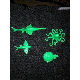 MPC SEA CREATURES 1968 MPC 12 PLASTIC CEREAL PREMIUM DEEP SEA MONSTERS FISH Nabisco