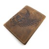 Genuine Leather Biker Wallet Solid Bicycle Chain Wallet Skull RFID