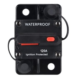 120 AmpWaterproof Circuit Breaker,with Manual Reset, 12V-48V DC,for Car Marine Trolling Motors Boat ATV Manual Power Protect for Audio System Fuse