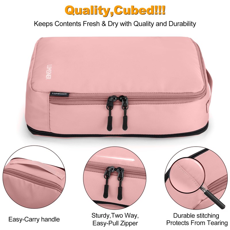 Compression Packing Cubes, Lumesner 8 Set Travel Packing Cubes for