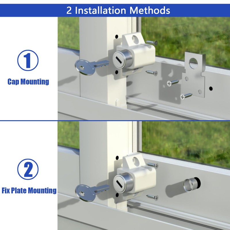 2 Pcs Sliding Door Window Locks, Window Locks for Horizontal
