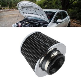 Filtro de Aire del Coche, Filtro de Admisión de Aire de Soporte de Forma Radial de Filtración Potente de Alto Flujo 16 para Vehículo (Estilo de fibra de carbono)
