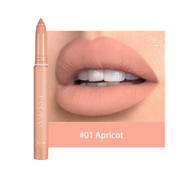 Matte Light Crayon Lipstick with Built-in Sharpener Rotary Cut Dual Purpose Waterproof Non-Drying Fade-Free Lipstick Lip Liner Set Crayon Matte Longwear Lipstick(#1)