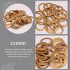 NUOBESTY 50pcs Embossed Brass Hoops Round Copper Rings Metal Linking