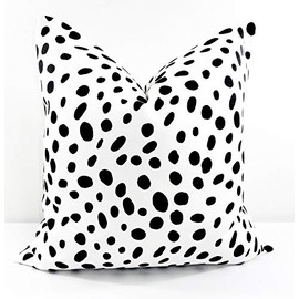 Tr73ans Black & white 18x18 Dalmatian print Pillowcases Dalmatian Animal print Cushion Covers Pillowcase Case Farmhouse Pillowcase cover Euro sham cover