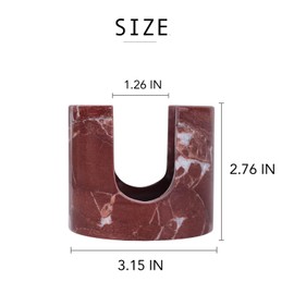 JIMEI Travertine Marble Sponge Holder for Kitchen Counter - Natural Stone Dish Drying Rack, Sponge Caddy for Sink Organizer - Durable & Stylish Kitchen Decor (Rosso Red Marble)