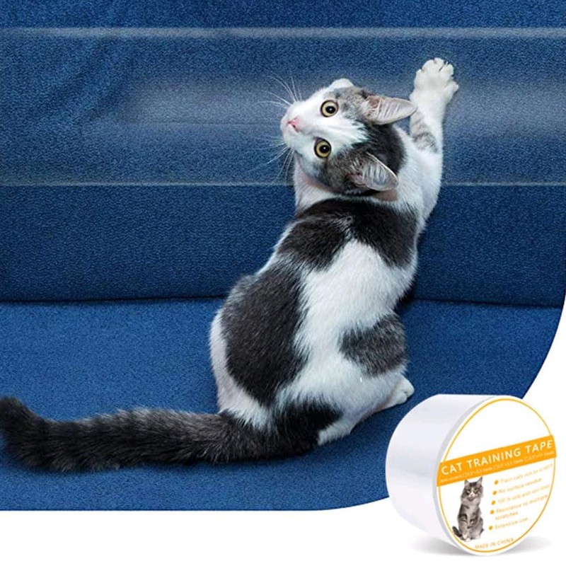 WANGCL Anti-Scratch Cat Scratching Deterrent Tape(4 inches x 5.5 yards),