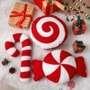 Yuntau 5 Pcs Christmas Candy Cane Throw Pillows Red and