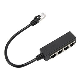 Acoplador RJ45 de 1 a 4, Divisor Ethernet Gigabit de 1000 Mbps, Extensor de Cable de Red con 8 Puertos, Conector LAN Hembra a Hembra para Internet, TV, Router, PC, Plug and Play