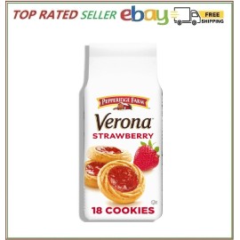 Verona Pepperidge Farm Verona Strawberry Thumbprint Cookies, 6.75 OZ Bag (18 Cookies)
