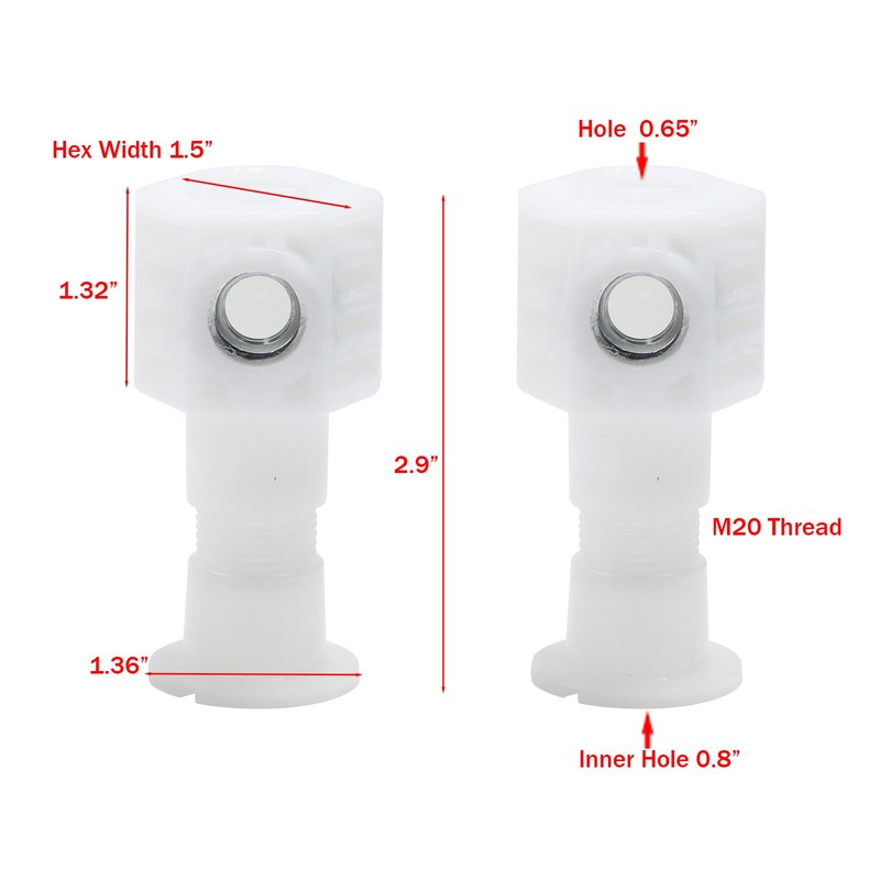 LC LICTOP Wall Hung Toilet Fixing Bolts Kit, Zinc Plated