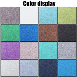 16 Colors 8X12 Inches Cool Color Series Glitter Faux Lather Sheets for Leather Bows, Earring, Jewelry Making, Sewing, Shoe Making and Craft Making