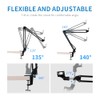 FEELWORLD AMS1 Micrófono Boom Arm, ajustable Mic Arm Stand con