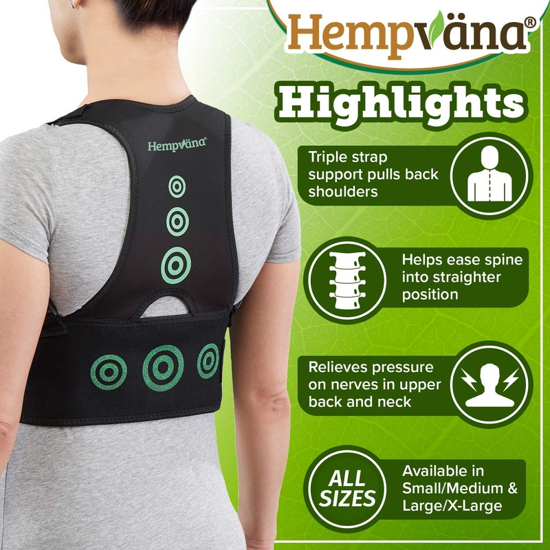 Hempvana Arrow Posture - Fully Adjustable Posture Support & Posture