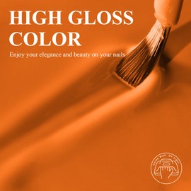 Imtiti Orange Gel Nail Polish, 1Pcs Fall Orange Gel Polish Soak Off UV LED Gel Polish, Long Lasting, Nail Art Manicure Salon DIY at Home for Autumn and Winter (0.34 Fl Oz-1914)