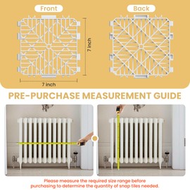 Somcthao 12-Pack Radiator Cover for Home - Safety Easy Snap Connection