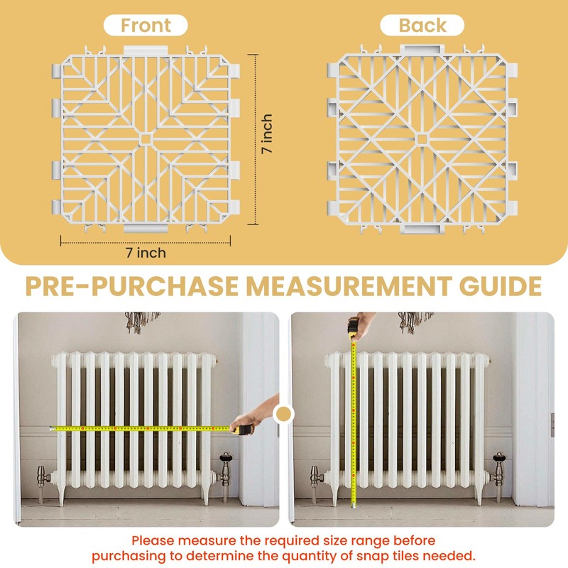 Somcthao 12-Pack Radiator Cover for Home - Safety Easy Snap