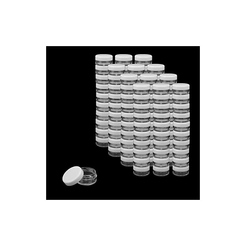 MANCHAP 120 PCS 5ml Cosmetic Sample Pots, 5g Mini Plastic