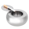 Stainless Steel Round Outdoor Indoor Office Desktop Windproof Smoking Ashtray