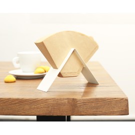 White Metal Coffee Filter Holder - Cone Coffee Filters #4 Holders, Coffee Filter Holders for Counter, Coffee Paper Filters, Coffee Station Décor, Cafe Aesthetic