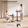 SANODESK Standing Desk Height Adjustable Overbed Bedside Table with Hidden