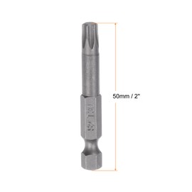 HARFINGTON 2pcs T30 Star 5 Point Screwdriver Bit 1/4" Hex Shank 2" Length Magnetic Security Torx Head Screw Driver Power Tool
