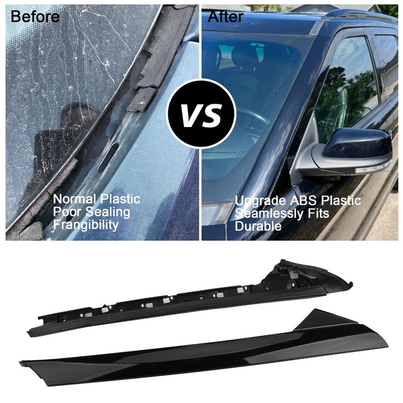 ORIVIN A-Pillar Molding Trim Windshield Set Compatible with 2011-2019 Ford