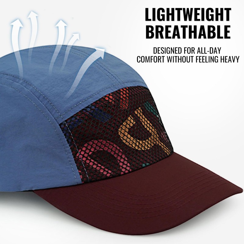 Clape Quick-Drying Camp Hat, Lightweight Breathable Waterproof Nylon 5 Panel